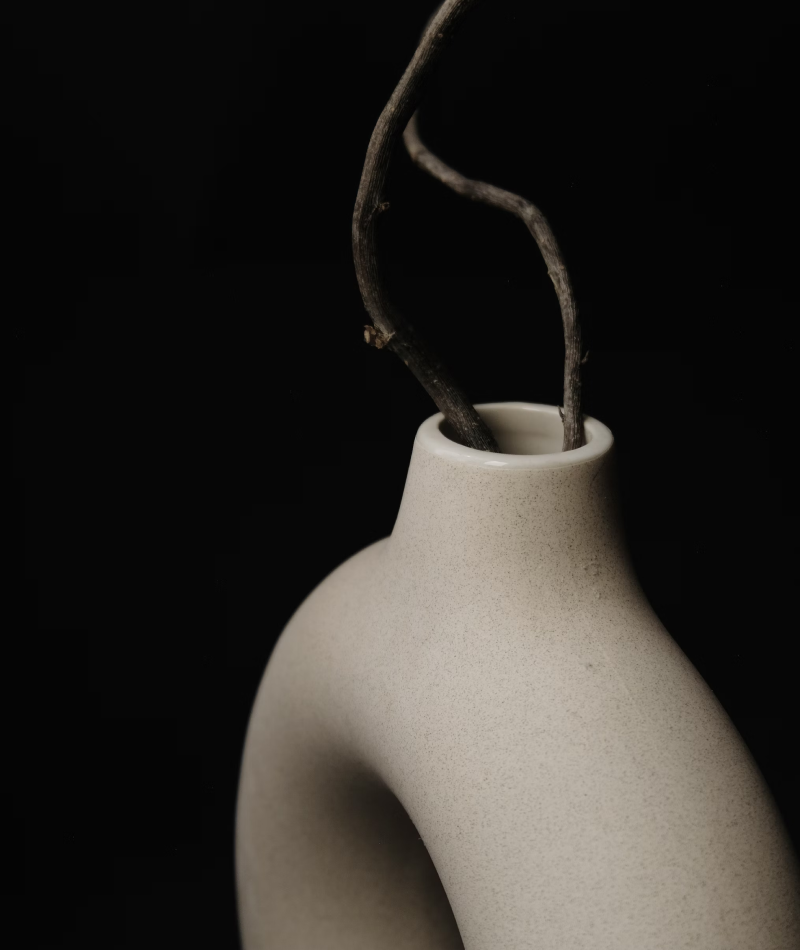 Ceramic Donut-Shaped Vase