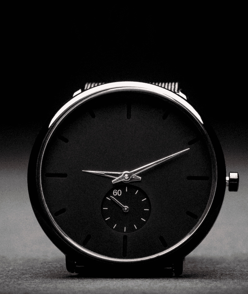 Stealth Mode Minimal Black Chronograph Watch