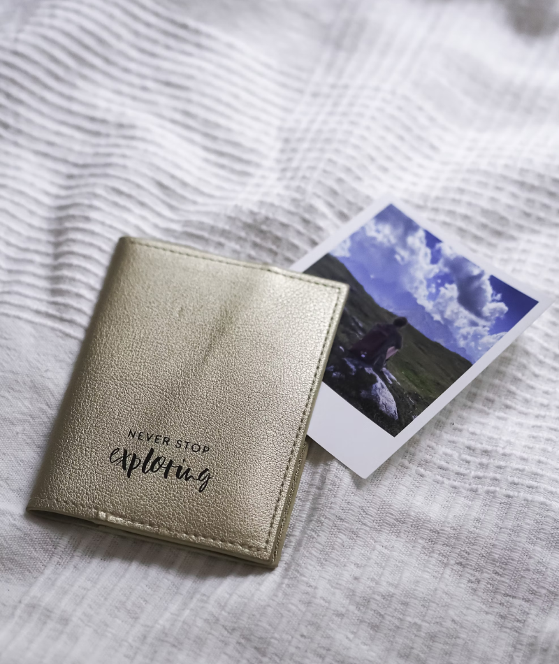 Never Stop Exploring Passport Cover