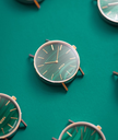 Golden Watch with Greenstone Face