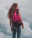 Maroon Canvas Backpack