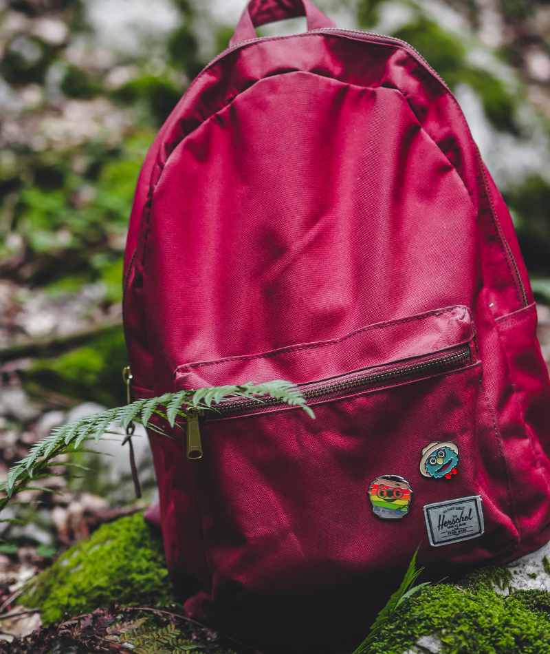 Maroon Canvas Backpack