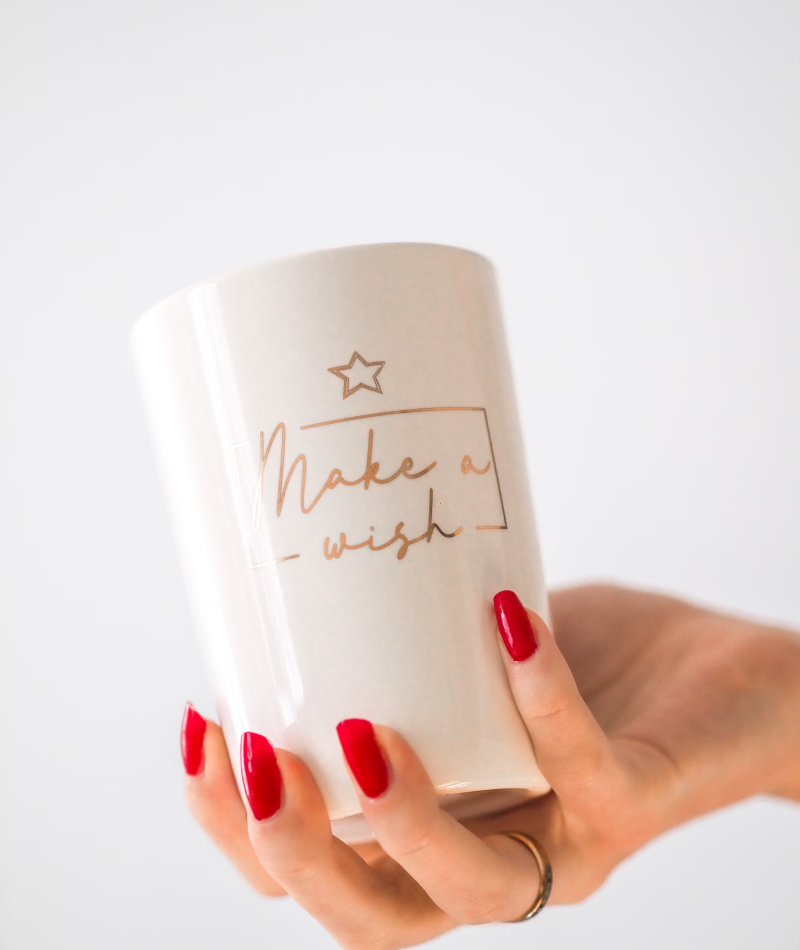 White 'Make a Wish' Tumbler