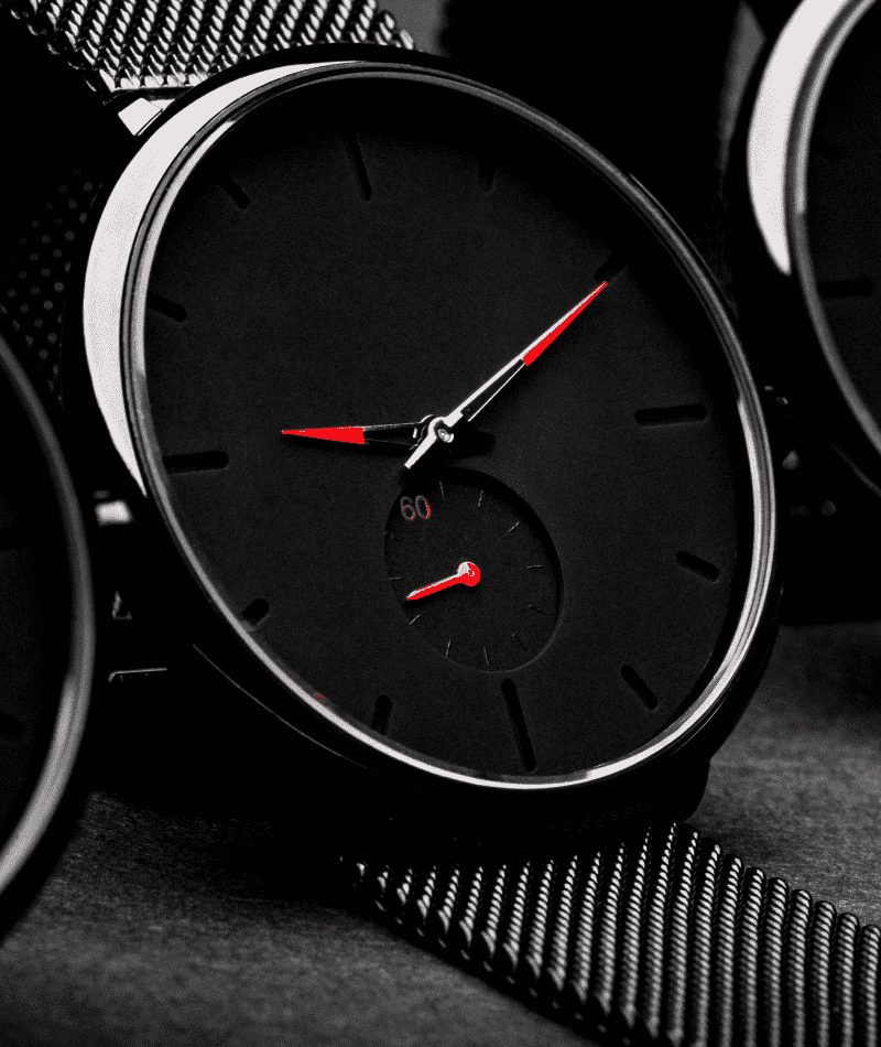 Stealth Mode Minimal Black Chronograph Watch