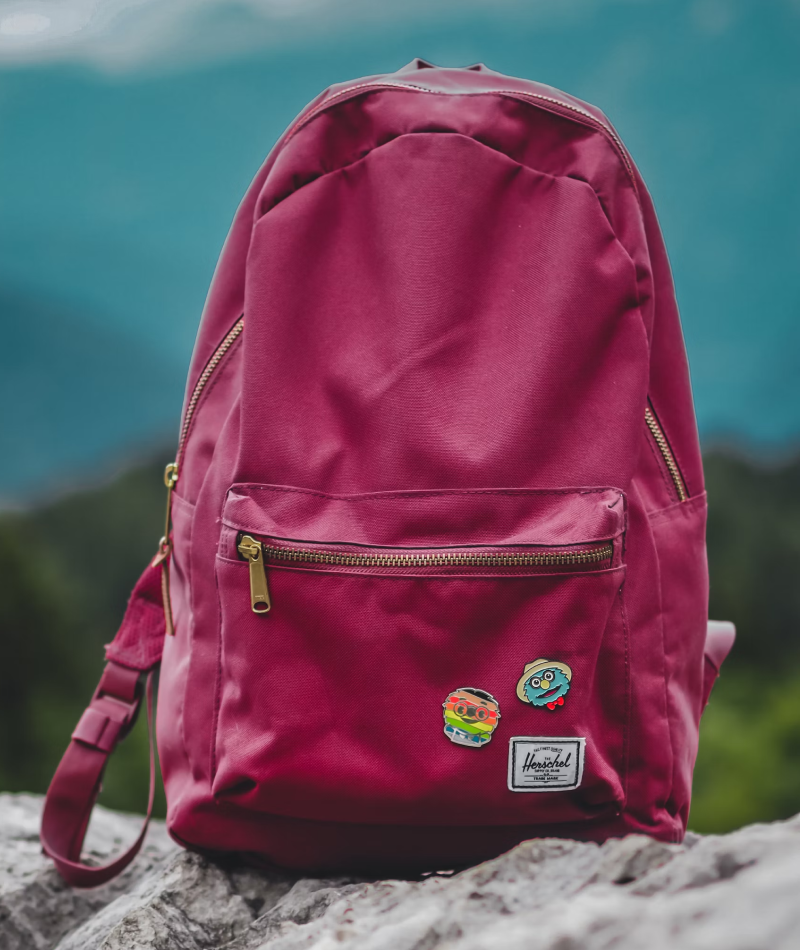 Maroon Canvas Backpack