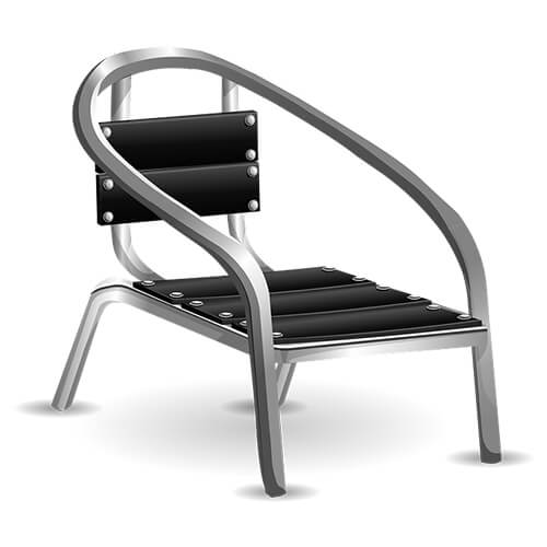 Metallic chair