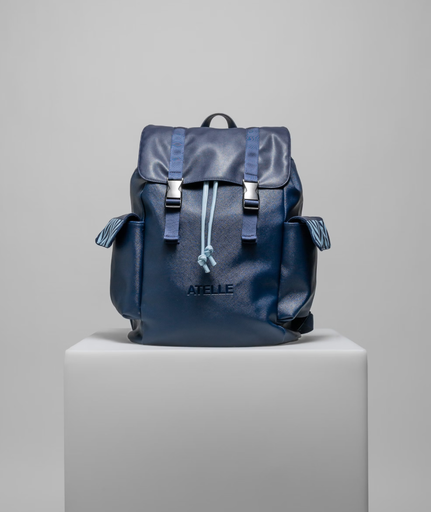 [LB1001-BLU] Azure Adventure Leather Backpack