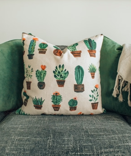 [CC1001-SUCC] Succulent Oasis Cotton Cushion Covers